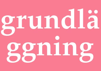 Synonym grundläggning