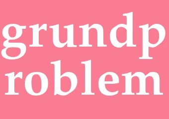 Synonym grundproblem