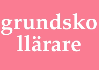 Synonym grundskollärare