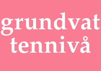 Synonym grundvattennivå