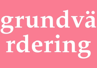 Synonym grundvärdering