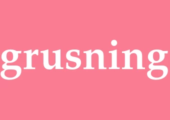 Synonym grusning