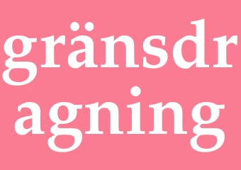 Synonym gränsdragning