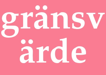 Synonym gränsvärde