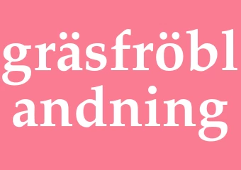 Synonym gräsfröblandning