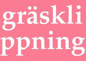 Synonym gräsklippning
