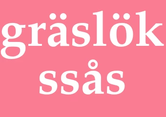 Synonym gräslökssås