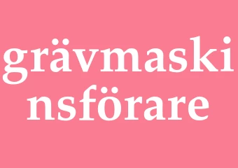 Synonym grävmaskinsförare
