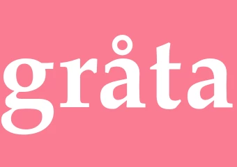 Synonym gråta