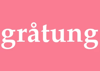 Synonym gråtung
