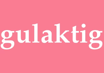 Synonym gulaktig