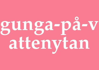 Synonym gunga på vattenytan