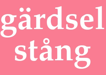 Synonym gärdselstång