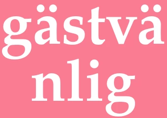 Synonym gästvänlig