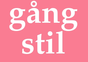 Synonym gångstil