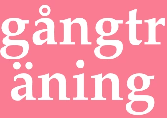 Synonym gångträning