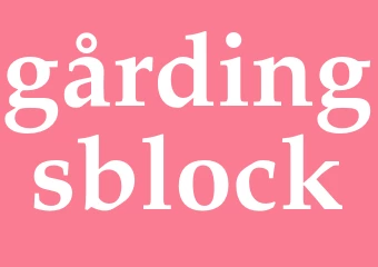 Synonym gårdingsblock
