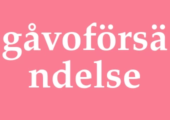 Synonym gåvoförsändelse