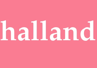 Synonym halland