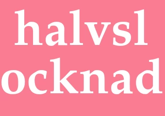 Synonym halvslocknad