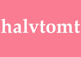 Synonym halvtomt