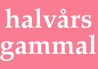 Synonym halvårsgammal