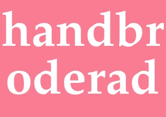Synonym handbroderad