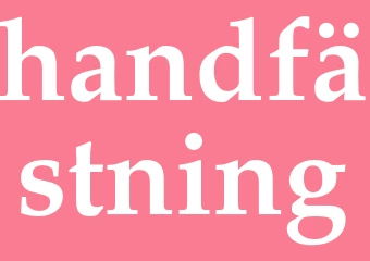 Synonym handfästning