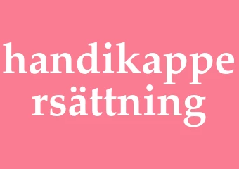 Synonym handikappersättning