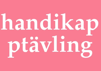 Synonym handikapptävling