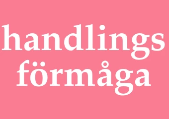 Synonym handlingsförmåga