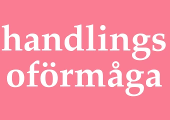 Synonym handlingsoförmåga