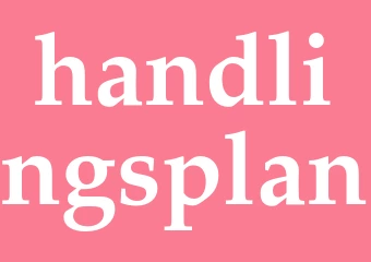Synonym handlingsplan