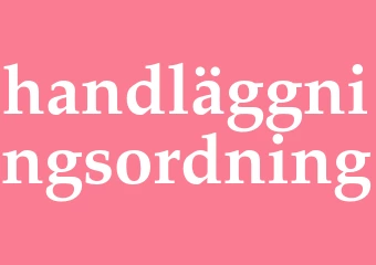 Synonym handläggningsordning
