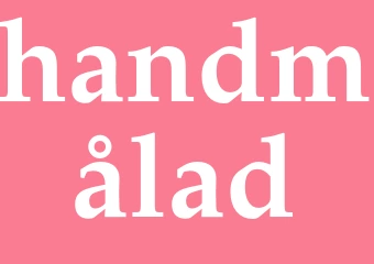 Synonym handmålad