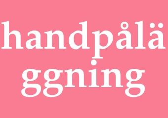 Synonym handpåläggning