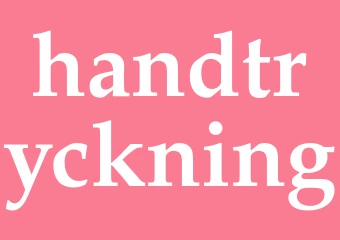 Synonym handtryckning