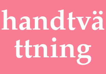 Synonym handtvättning