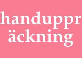 Synonym handuppräckning