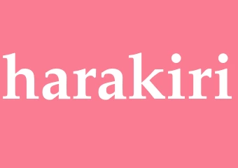 Synonym harakiri