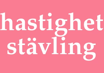 Synonym hastighetstävling