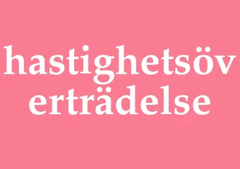 Synonym hastighetsöverträdelse