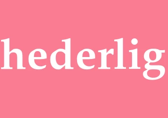 Synonym hederlig