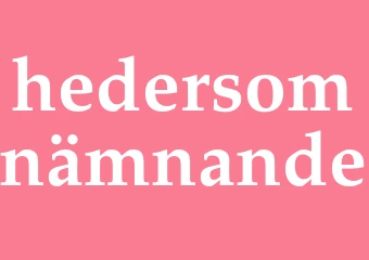 Synonym hedersomnämnande