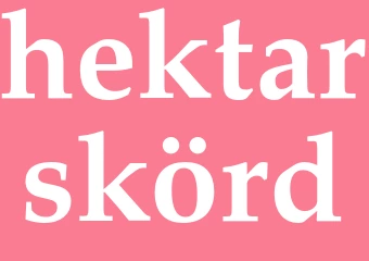 Synonym hektarskörd