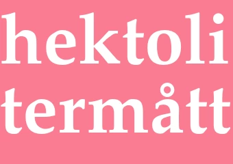 Synonym hektolitermått
