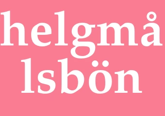Synonym helgmålsbön