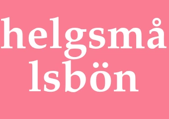 Synonym helgsmålsbön