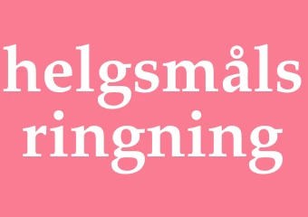 Synonym helgsmålsringning