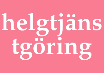 Synonym helgtjänstgöring